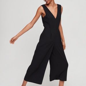 Aritzia Babaton Wide-Leg Black Jumpsuit
